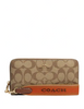 Coach Long Zip Around Wallet In Signature Canvas