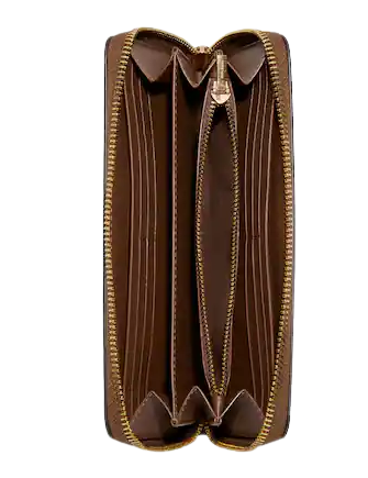 Coach Long Zip Around Wallet In Signature Canvas