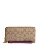 Coach Long Zip Around Wallet In Signature Canvas