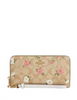 Coach Long Zip Around Wallet In Signature Canvas With Floral Print