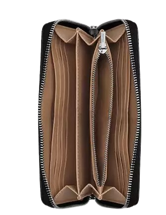 Coach Long Zip Around Wallet With Checkerboard Print