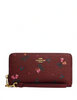 Coach Long Zip Around Wallet With Holiday Bells Print