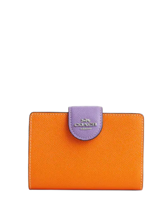Coach Medium Corner Zip Wallet In Colorblock