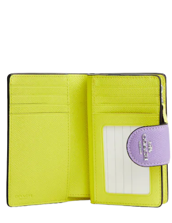 Coach Medium Corner Zip Wallet In Colorblock