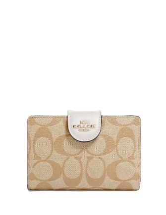 ☆COACH☆MEDIUM ZIP AROUND WALLET IN SIGNATURE CANVAS Coach Medium Corner Zip Wallet In Signature Canvas | Brixton