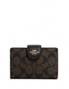 Coach Medium Corner Zip Wallet In Signature Canvas