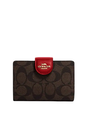 人気商品★COACH Medium Corner Zip Wallet In Signature Canvas Coach Medium Corner Zip Wallet In Signature Canvas | Brixton