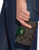 Coach Medium Corner Zip Wallet In Signature Canvas
