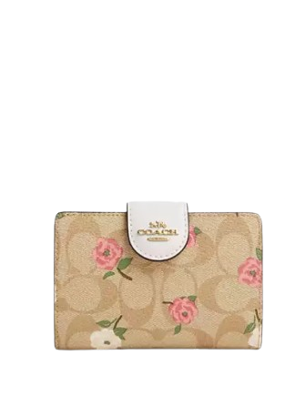 折りたたみ財布 COACH Medium Corner Zip Wallet With Floral Print CR934 $_12.JPG?set_id=880000500F