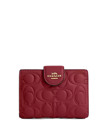 Coach Medium Corner Zip Wallet With Signature | Brixton Baker