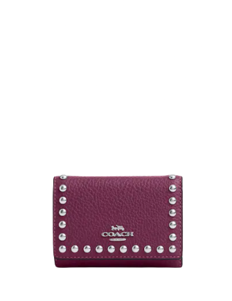 Coach Micro Wallet With Rivets