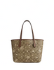 Coach Mini City Tote In Signature Canvas With Star And Snowflake Print
