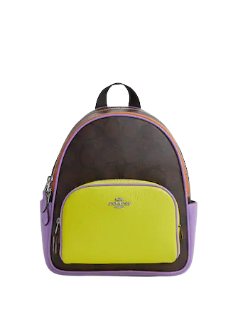 Coach Mini Court Backpack In Colorblock Signature Canvas | Brixton Baker