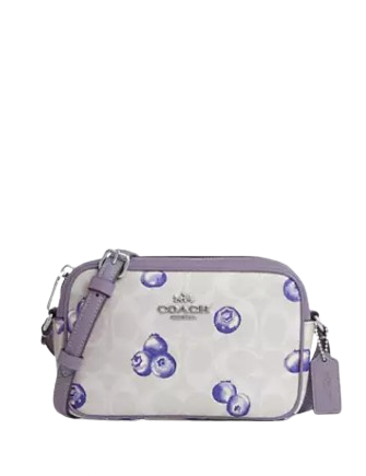 Coach Mini Jamie Camera Bag In Signature Canvas With Blueberry Print