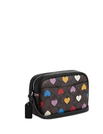 Coach Mini Jamie Camera Bag In Signature Canvas With Heart Coach Mini Jamie Camera Bag In Signature Canvas With Heart