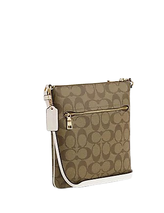 Coach Mini Rowan File Bag In Signature Canvas With Horse And Coach Mini Rowan File Bag In Signature Canvas With Horse And