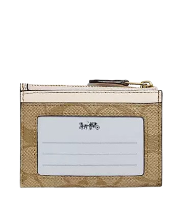 Coach Mini Skinny Id Case In Signature Canvas