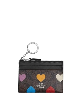 Coach Zip Card Case In Signature Canvas With Bee Print | Brixton Baker