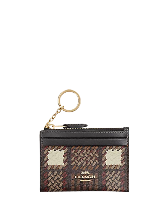人気商品 Coach Mini Skinny Id Case With Brushed Plaid Print | Brixton パーツ