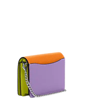Coach Mini Wallet On A Chain In Colorblock