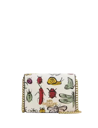 Coach Mini Wallet On A Chain With Creature Print