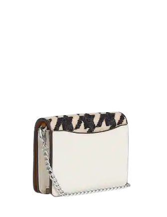 Fendi White mini wallet bag with chain