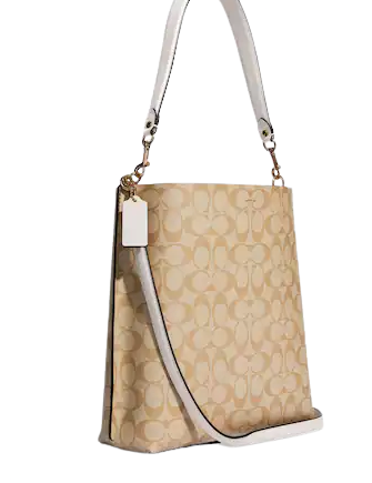 Coach Outlet Mollie Bucket Bag in Signature Canvas - Beige