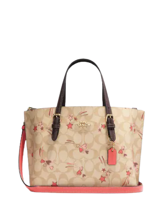Coach Mollie Tote 25 In Signature Canvas With Heart And Star Print ...