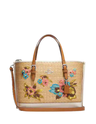 Coach Mollie Tote 25 With Floral Embroidery