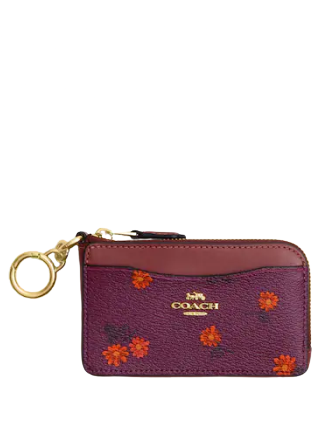 Coach Multifunction Card Case With Country Floral Print