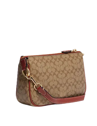 Coach Nolita 19 in Signature Canvas Bag Purse (Brown Red)