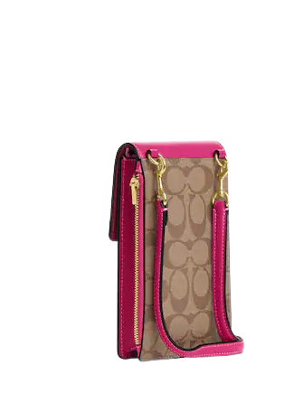 Coach North South Phone Crossbody In Signature Canvas Coach North South Phone Crossbody In Signature Canvas