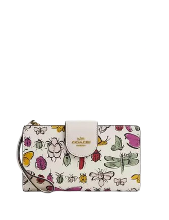 Coach Phone Wallet With Creature Print