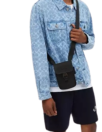 Coach phone crossbody in smooth leather clearance