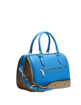 Coach Blue Signature Logo Mini Rowan Crossbody Bag, Best Price and Reviews