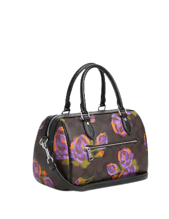Coach rose 2025 print handbag