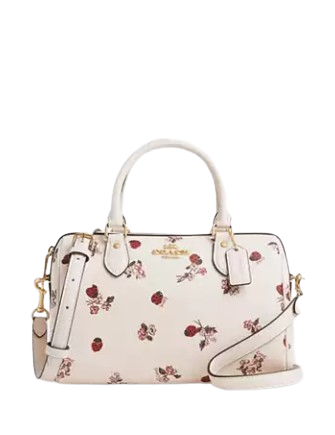 日本未入荷 Coach Rowan Satchel Bag 花柄 Coach Rowan Satchel In Signature Canvas With Country Floral