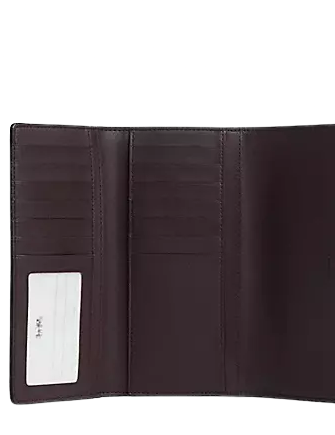 Coach Slim Trifold Wallet In Signature Canvas