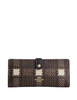 Coach Slim Wallet With Brushed Plaid Print