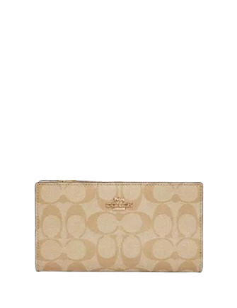 Coach Slim Zip Wallet In Signature Canvas