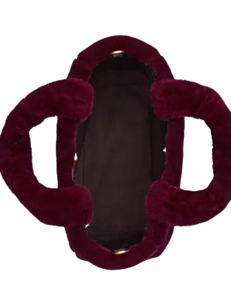 Coach Small Tote In Shearling