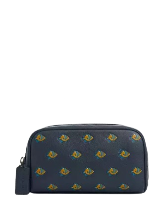 Coach Small Travel Kit With Fish Print