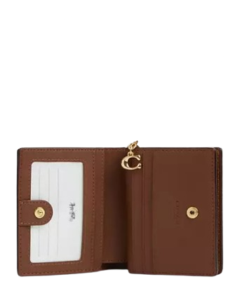 Coach Snap Wallet In Signature Canvas With Floral Print