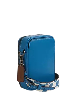 ショルダーバッグ Coach Stanton Crossbody With Checkerboard Print CR307 COACH CR307 Stanton Crossbody Checkerboard Print Leather Bag