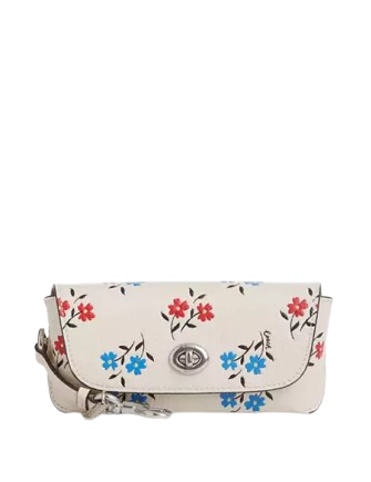 長財布 COACH Sunglass Case In Signature With Floral Print  CAP68 COACH CAP68 Sunglass Case In Signature Canvas With Floral