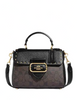 Coach Top Handle Satchel In Colorblock Signature Canvas With Rivets