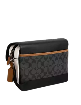 Coach Track Crossbody In Colorblock Signature Canvas