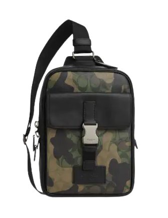 Coach Track Pack In Signature Canvas With Camo Print | Brixton Baker