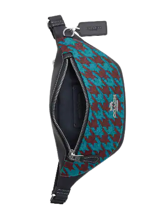 coach houndstooth backpack Coach Warren Mini Belt Bag With Houndstooth Print