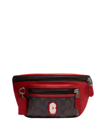 Coach Westway Belt Bag In Colorblock Signature Canvas With Coach Patch